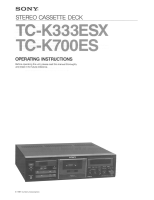 Sony TC-K700ES - Owners Manual 
